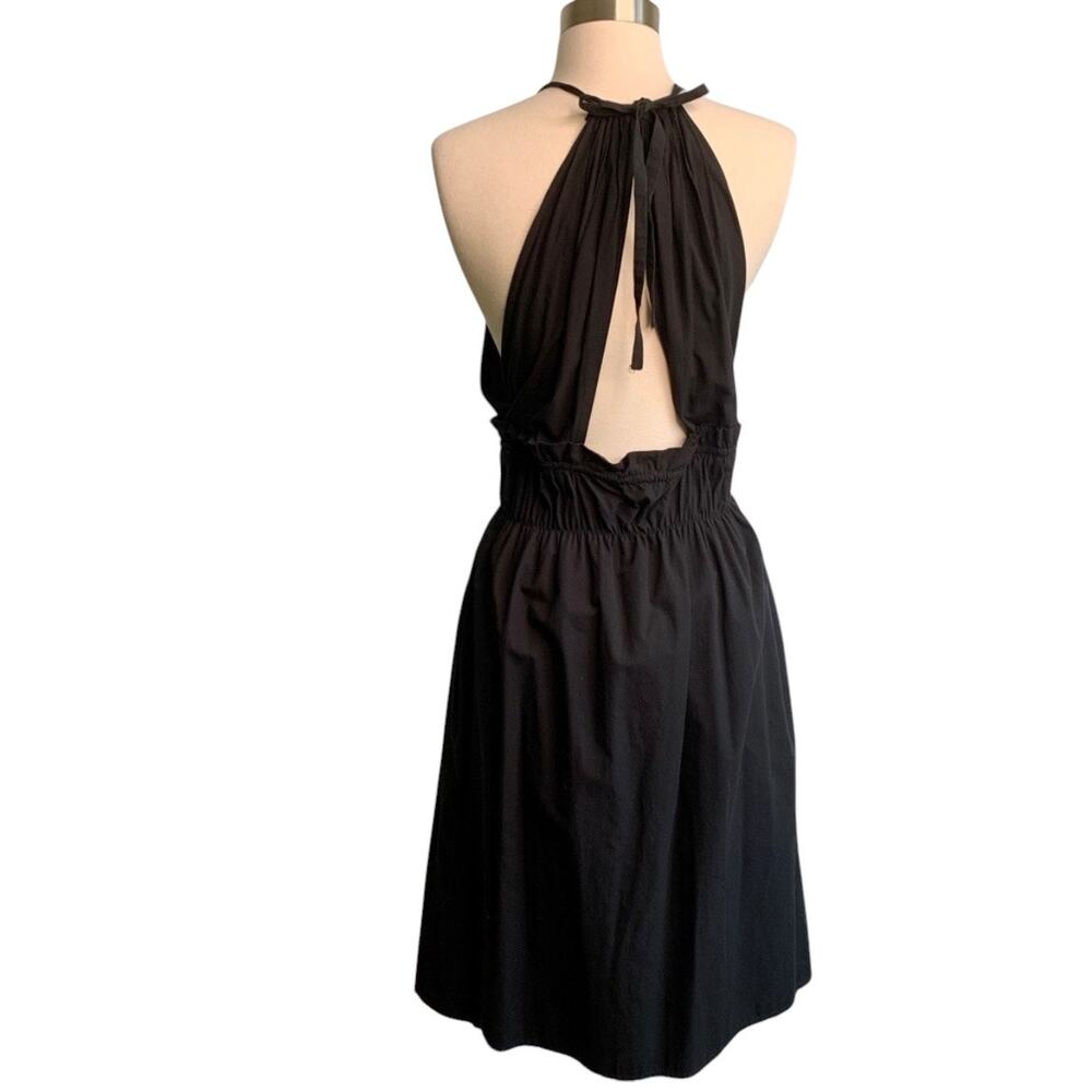 Zara Trafaluc Black Halter Open Back Cutout Midi Dress Small - Picture 7 of 16